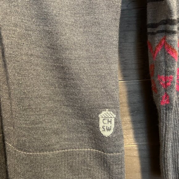 SMARTWOOL x Charley Harper Glacier Bay Zip Hoodie Hooded Wool Sweater Top Sz S - Picture 3 of 5